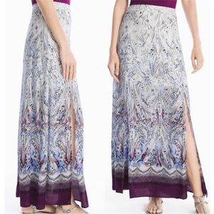 White House Black Market Maxi Paisley Skirt